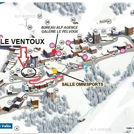 Le Ventoux - 3 Pieces 6/7 Pers - Wifi - Le Ventoux - 201ve - Plagne Centre Mae-9054 *